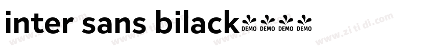 inter sans bilack字体转换